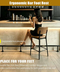 Premium Heavy Duty Black Stainless Steel Bar Foot Rail Bracket Kit offering ergonomic footrest support for indoor bars.