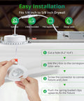 Installation steps for Six Pack Gimbal LED Recessed Lighting Four Inch 5CCT Adjustable 2700K to 6000K, 750 Lumens Can Lights