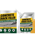 Zero Mess Drip Free Heavy Duty Rubberized Concrete Crack Filler And Cement Repair Sealant in packaging with application tool.