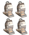 Amarine Made stainless steel boat-hook spring clamp holder brackets, 4-pack