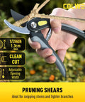 Compact 17 Inch Anvil Loppers And Hedge Shears 3 Piece Garden Pruning Set With Branch Cutter Hedge Clippers And Garden Scissors