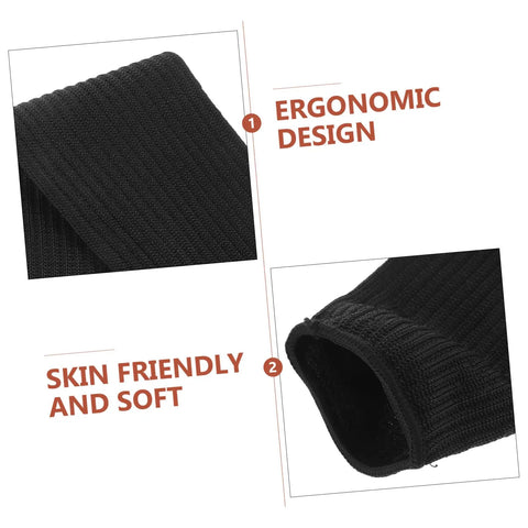 Close-up of Heavy Duty Kickass Cut Resistant Arm Sleeves showing ergonomic design and soft texture for comfort during use.