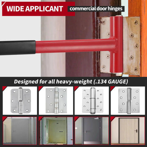 Long Handle Hinge Bender Wrench For 134 Gauge Commercial Doors shown adjusting heavy-duty door