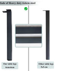 Comparison of 6cm square steel in Heavy Duty Adjustable Table Leg Set Of 4, 28 Inch Square Metal Desk And Coffee Table Legs