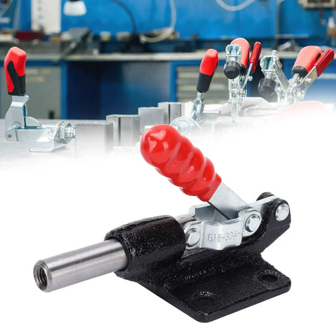 Heavy Duty Quick Release Toggle Clamp A Real Workhorse With 230Kg Holding Capacity For Drilling Cutting Welding And Tool Assembly Metalworking And PCB Bonding Applications Stainless Steel And Plastic Construction For Built To Last Performance, red handle