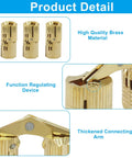 12 Pack 10mm Hidden Brass Barrel Hinges For Jewelry Boxes And DIY Hand Craft, close-up view of polished brass material and features