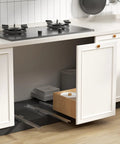 Heavy Duty Soft Close Undermount Drawer Slides With Full Extension Pull Out Shelf Glides For Kitchen Cabinet Trash Brackets Without Side Panels Quick Fix Setup Runs Smooth As Butter in kitchen cabinet with plates.