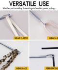 3 Piece Set For Hoodies And Pants Clip Replacements Effortlessly Thread Ropes And Elastic Cords With Durable Metal Spring No Bend
