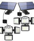 Solar Outdoor Motion Sensor Flood Light With Remote Control No Brainer Waterproof Security LED Wall Light