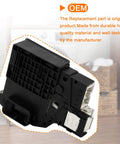 Washer door lock switch assembly, black plastic with white connector, for LG front-load and Kenmore 796-series washers