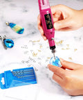 Electric Corded Hand Drill Kit With Pin Vise Set Pro Grade 17 Drill Bits 10 Collets 200 Screw Eye Pins for jewelry crafting
