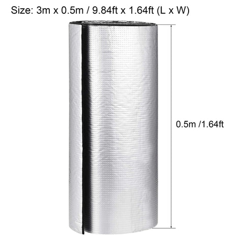 Self-Adhesive Rubber Foam Insulation Sheet With Aluminum Foil Backing Embossed Waterproof Heat Resistant Thermal Barrier