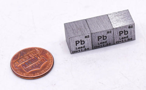 0.39 Inch 10mm Lead Cube Pb 99.9 Percent Pure With Acrylic Display Case Heavy Metal Block For Science Class And STEM Education