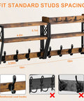 32-Inch Wall Mount Coat Rack With Shelf Must-Have 4-In-1 Key Holder Mail Organizer 12 Hooks Entryway Storage