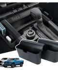 Must Have Center Console Organizer For 2023 To 2026 Chevy Colorado And GMC Canyon with black ABS storage trays in truck interior