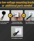 DataComm Electronics white 1 3/4 in hole saw wall plate with brushes for in-wall low-voltage cable management
