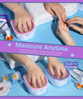 All In One Pro Nail Polish Remover Kit With 2 Soak Off Bowls For Gel And Dip Removal Cuticle Oil Pusher Peeler Cleaning