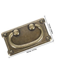 Four Piece Vintage Zinc Alloy Cabinet Pulls With Brass Ring Drawer Handles For Chinese Antique Style Furniture Hardware