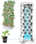 Vertical Hydroponic Tower System With 48 64 Or 80 Pots, 6 Layer Modular Grow Kit showing interior watering system