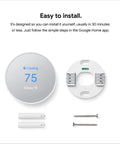 Nest Thermostat Smart Home Thermostat With WiFi Programmable Scheduling And Remote Control For Easy Home Comfort Energy Star Certified Snow Finish Renewed Condition Quick 30 Minute Install Works With Your Heating And Cooling System installation components