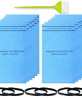 12 Pack Wet Dry Vacuum Filter Bags Replacement For Stinger MultiFit VF2000 And Workshop WS01025F Craftsman 9-38737 with brush
