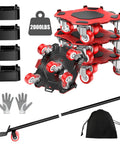 Loyal Tiger 2000 Lbs Furniture Dolly Set Heavy Duty Movers Kit with 6 inch wheels, tools, gloves, and storage bag for appliances.