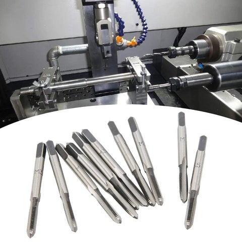 M3.5 Metric Tap Manual Thread Cutter Carbon Steel Straight Flute For Automotive Machinery And DIY Repairs Durable Tool For Cutting Precise Female Threads In Metalworking set on machine