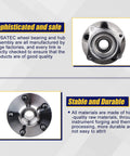 Front and rear view of Front Wheel Bearing And Hub Assembly 513265 For Toyota Prius 2004 Through 2009 Direct Fit Plug And Play 5 Lug.