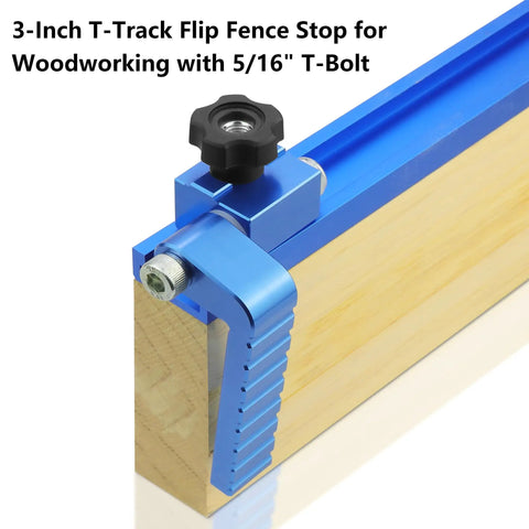 Rock Solid Dead On T Track Flip Fence Stop For Woodworking Router Tables And Saws With Five Sixteenths Inch T Bolt Universal Multi Track Compatible Die Cast Aluminum 2 Pack Heavy Duty Gear on wood block
