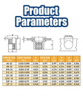 Rivet Nut Assortment Kit Pro Grade Galvanized Carbon Steel 505Pcs Includes 6-32 8-32 10-24 10-32 1/4-20 product parameters chart