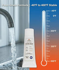 Food Grade Silicone Grease 4oz Twin Pack NSF Approved Waterproof Go-To Lubricant with faucet and temperature scale from -40F to 400F