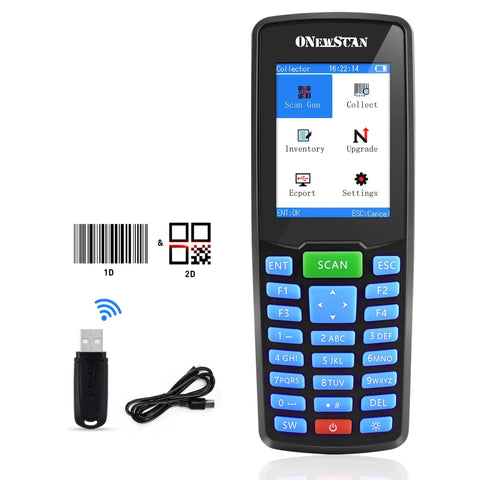 Wireless Barcode Scanner Portable Inventory Tool 1D 2D PDF417 Handheld With 2.8 Inch LCD Screen Data Collector And Inventory Counter
