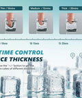 Countertop Ice Cube Maker Machine With 2 Ways To Add Water adjustable ice thickness settings and ice cubes display