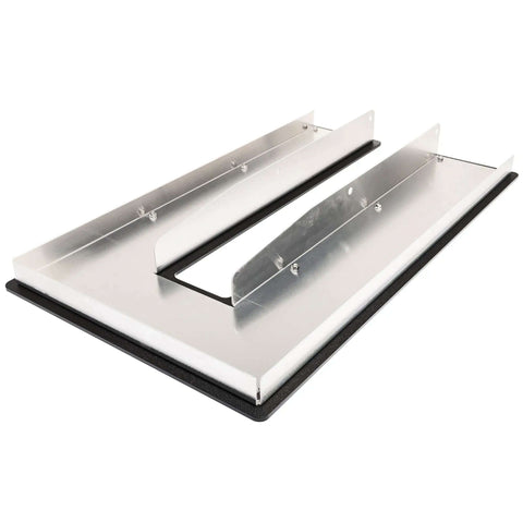 Signature Series Metal Fabrication Plate Bead Roller Table With Textured HPDE Top aluminum frame side view
