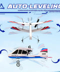 Easy To Fly RC Plane For Beginners And Kids Ages 8 To 12 And Adults With 6 Axis Gyro Stabilization Remote Control Airplane Outdoor Glider showing auto-leveling gyroscope feature.