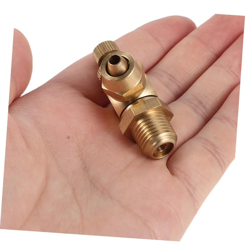 Brass Pneumatic Air Regulator Valve With NPT Male To Tube Fitting Adjustable Flow Control For Auto And Bus Applications Air Pump Heavy Duty Throttle Valve Corrosion Resistant Inline Regulator, brass inline regulator in hand