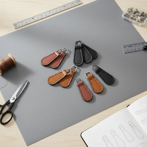 10 Pack PU Leather Zipper Pulls Set Detachable Decorative Zipper Tabs for Luggage Backpacks Suitcases Jackets Purses Handbags and Tents