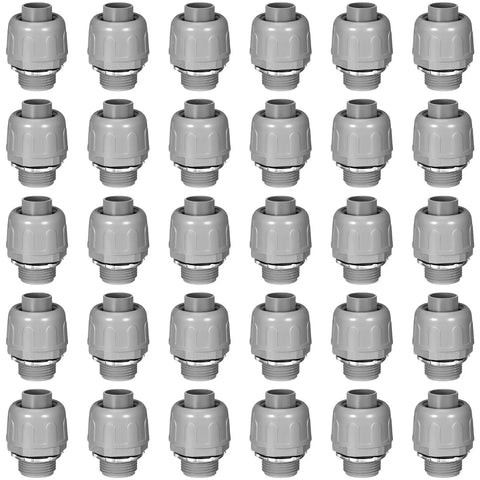 180 Degree Liquid Tight PVC Conduit Fittings Non Metallic 3/4 Inch Gray 30 Pcs for kitchen and bathroom pipe connections
