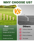 150 Count Wooden Golf Tees Two And Three Quarters Inch Biodegradable Bamboo Tees Natural Color Stable And Reliable shown against standard tees