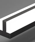 Close-up of 24 Inch Dimmable Black LED Vanity Light For Bathroom Over The Mirror with matte black finish and acrylic light bar detail.