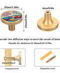 Four Pack Racing Style Round Cabinet Knobs One And A Quarter Inch Diameter Zinc Alloy Drawer Pulls for kitchen cabinets