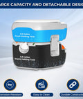 5.8 Gallon Portable Camp Toilet For Adults with detachable waste tank, level indicator, carry bag, and splash-free pour spout