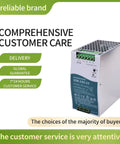 Heavy Duty Rock Solid 240 Watt 24 Volt 10 Amp Din Rail Industrial Power Supply For PLC Machinery with vented top.