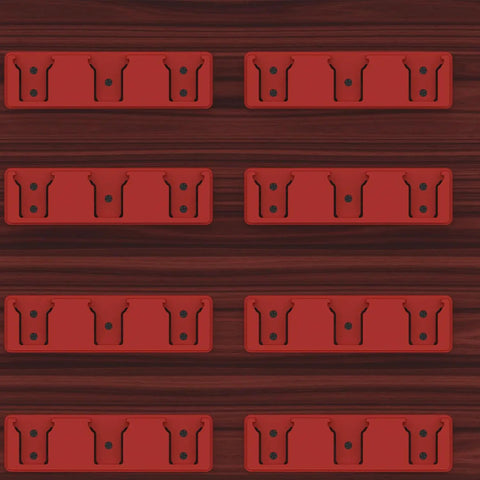 Three Slot 18V Battery Holder Mount For Workshop Garage Van Shelf And Toolbox Organization Keeps 18V Batteries Ready To Grab Neatly Stored