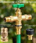 Two Sets Brass Garden Hose Quick Connect Fittings Three Quarter Inch GHT Male And Female No Leak Connectors comparison