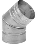 Insulated 3 Inch Elbow Vent Pipe Double Wall 45 Degree Steel For Chimney Systems 3PVL E45R Style Built Tough High Temp Venting Fitting