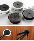 Slick 18 Pc Desk Wire Grommet Kit With Tough Abs And Rubber Rings For Organizing Cables Under Office Tables And Keeping Workspaces Super Clean And Cable Safe, assorted colors