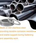 Heavy Duty 304 Stainless Steel Shim Washer Set 48 Pcs Thin Flat Spacers for Precision Bolt Alignment and Tight Adjustments with shiny surface