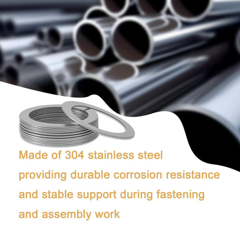 Heavy Duty 304 Stainless Steel Shim Washer Set 48 Pcs Thin Flat Spacers for Precision Bolt Alignment and Tight Adjustments with shiny surface
