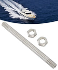 Beefy Aluminum Clamp Bracket Bolt Kit For Outboard Motors with nuts against ocean background